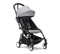 Passeggino Stokke YOYO3 da 6 mesi - Include telaio nero/cuscino seduta Stone + Capottina - Si ripiega e si apre in un lampo - Leggero e compatto - Compatibile con il bagaglio a mano