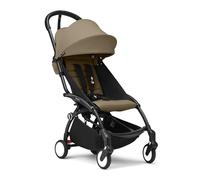 Passeggino Stokke YOYO3 da 6 mesi - Include telaio nero/cuscino seduta Toffee + Capottina - Si ripiega e si apre in un lampo - Leggero e compatto - Compatibile con il bagaglio a mano