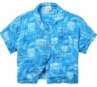Passenger - Chemise à manches courtes - Arden SS Shirt Eco Vero Patchwork W Marine Blue per Donne in Legno - Taglia S