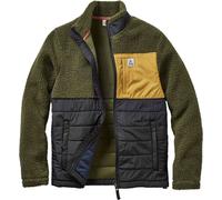 Passenger - Felpa con cappuccio da uomo in sherpa - Born Explorer Recycled Polar-Lined Sherpa Fleece Khaki per Uomo - Taglia L - Kaki