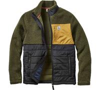 Passenger - Felpa con cappuccio da uomo in sherpa - Born Explorer Recycled Polar-Lined Sherpa Fleece Khaki per Uomo - Taglia S - Kaki
