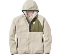 Passenger - Felpa da uomo in pile riciclate con cappuccio - Ventura 1/2 Zip Recycled Sherpa Fleece Oatmeal Khaki per Uomo in Poliestere Riciclato - Taglia XL - Beige