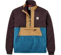 Passenger - Pile riciclato da uomo con collo a zip - Woodland Hoodless 2.0 1/2 Zip Recycled Polar Fleece Espresso Tidal Blue per Uomo - Taglia M - Marrone