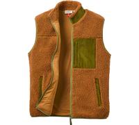 Passenger - Pile senza maniche in sherpa - Trekker Deep Pile Sherpa Vest Caramel per Uomo in Cotone - Taglia L - Marrone
