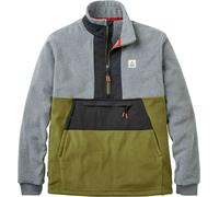 Passenger - Polaire recyclée à col zippé - Woodland 2.0 Hoodless 1/2 Zip Recycled Polar Fleece Grey Marl Khaki per Uomo - Taglia L - Grigio