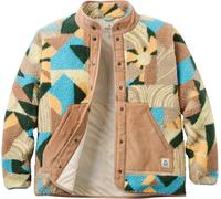 Passenger - Pull en sherpa boutonné - Clover Recycled Sherpa Fleece W Sun Patch Simply Taupe per Donne in Lana Vergine - Taglia M - Marrone