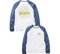 Passenger - T-shirt en coton recyclé à manches raglan - Odyssey Recycled Cotton Raglan T-Shirt Rich Navy White per Uomo in Cotone - Taglia XL - Bianco