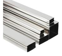 Passerella for cavi quadrata in acciaio inossidabile | Impermeabile e antiruggine, 1 m*5 pezzi for officina casa ufficio(201 stainless steel,80x40x0.8mm)