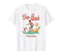 Passerella sul lungomare di Vero Beach, Florida, per surfisti, Surf e Pesca Maglietta