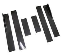 Passi laterali 78.7" Per Per Mustang GT Per Shelby GT500 2000-2022 Kit Estensione Splitter Grembiule Labbro Winglet Accessori Auto Gonna Laterale Universale(Aspetto fibra di carbonio)