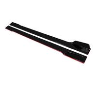 Passi laterali Per VW Per Golf MK6 MK7 GTI Per Jetta 2015-2021 78.7 "Gonna Laterale Splitter Spoiler Labbro Rocker Panel Estensioni Kit Carrozzeria Labbro Alette(Nero con lato rosso)