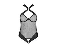 Passion Body Erotico Femminile Trasparente Amanda, Nero,XXL-3XL