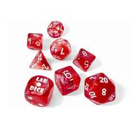 Passion Borealis - Set di dadi luminosi con numeri bianchi, 7+1, 16 mm, Chessex