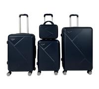 PASSION GLAPA Set di 4 Valigie con Rotelle Girevoli a 360°, Beauty Case Incluso, Trolley da Viaggio, Serratura di Sicurezza, Adatto per Tutti i Tipi di Viaggi (BLU)