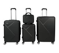 PASSION GLAPA Set di 4 Valigie con Rotelle Girevoli a 360°, Beauty Case Incluso, Trolley da Viaggio, Serratura di Sicurezza, Adatto per Tutti i Tipi di Viaggi (GRIGIO SCURO)