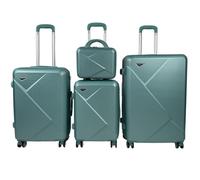 PASSION GLAPA Set di 4 Valigie con Rotelle Girevoli a 360°, Beauty Case Incluso, Trolley da Viaggio, Serratura di Sicurezza, Adatto per Tutti i Tipi di Viaggi (MENTA)