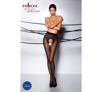 Collant Aperto Decorato Passion Ti Open 006 (Nero)