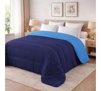 PASSION Trapunta Invernale double face, calda e morbida - Piumone da 350 gr/mq - Microfibra manopesca - Traspirante, Anallergica -Italia (Matrimoniale 240 x 250 cm, BLU/AZZURRO)