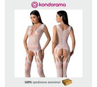 PASSION tutina catsuit intimo bianco trasparente donna sexy lingerie one size