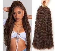 Passion Twist Capelli, 7 confezioni 24pollici Capelli all'uncinetto a onda d'acqua per capelli lunghi Bohémien Intrecciare i capelli YDDM Passion Twist Capelli all'uncinetto Estensioni sintetiche(30#)