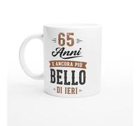 PassionCadeau Tazza 65 Anni Divertente E Ancora Più Bello Di Ieri | idea regalo originale