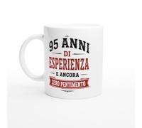 PassionCadeau Tazza 95 Anni Di Esperienza E Ancora Zero Pentimento | idea regalo originale