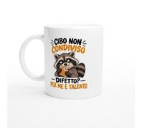 PassionCadeau Tazza Cibo Non Condiviso Difetto per Me È Talento | Tazza Simpatica Buongustaio - Idea Regalo Originale