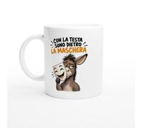 PassionCadeau Tazza Con la Testa Sono Dietro la Maschera | Tazza Simpatica Battute - Idea Regalo Originale