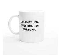 PassionCadeau Tazza L’esame? Una questione di fortuna - Tazza simpatica - Mug università - Regalo maturità