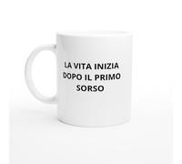 PassionCadeau Tazza La vita inizia dopo il primo sorso - Tazza mattina perfetta - Regalo caffè lover