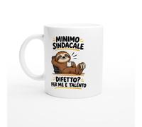 PassionCadeau Tazza Minimo Sindacale Difetto per Me È Talento | Tazza Simpatica Scansafatiche - Idea Regalo Originale