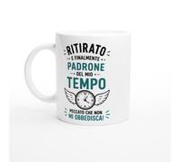 PassionCadeau Tazza Pensione Ritirato E Finalmente Padrone Del Mio Tempo | idea regalo originale