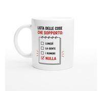 PassionCadeau Tazza Sarcastica Lista Delle Cose Che Sopporto Nulla | idea regalo originale