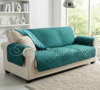 Passione per le tele Copridivano reversibile in microfibra antimacchia e antipelo. Salvadivano Bicolor disponibile in 6 varianti made in Italy (ottanio/tiffany, poltrona/relax)