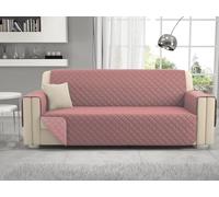 Passione per le tele Copridivano reversibile in microfibra antimacchia e antipelo. Salvadivano Bicolor disponibile in 6 varianti made in Italy (rosa chiaro/scuro, 3 posti)