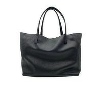 PASSIONE Tote Bag - Borsa a spalla - Vera pelle - Made in Italy (Nero)