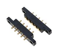 Passo Caricato A Molla Del Connettore Pogo Pin 5Pin 2.54mm Attraverso Il PWB Verticale Dei Fori Con La Striscia Di Singola Del Montaggio Del Pannello,1Pair male+female