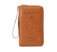 Passport Cover, Travel Case, Sturdy Zipper Purse, Anti-Theft Pocket Design, Card Money Holder, Lightweight Storage Daily Essentials, Wallet Organizer for Shopping Work Vacation Commute, 4.53x0 Inches