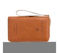 Passport Holder Travel, Lightweight Zippered Wallet Organizer, Secure Travel Pouch for Card ID Boarding Pass Storage, Airport Use Work Commute Cruise 11.5x2x19cm