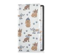 Passport Holder Women Farm with Tractor and Haystack Grey PU Leather Passport Covers Travel Accessory 5.7 * 4.3in