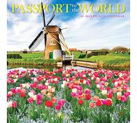 Passport to the World | 2024 12 x 24 Inch Monthly Square Wall Calendar | Graphique de France | Travel Worldwide Scenic