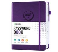Password Book con schede alfabetiche, copertina rigida Password Keeper, Password Organizer per computer e indirizzi Internet Accesso al sito Web, regali per casa e ufficio, 10,4 x 15,8 cm, viola