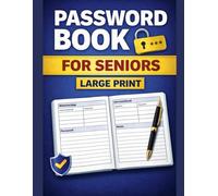 Password Book for Seniors - Simple and Large Print Password Organizer: Keep Your Online Accounts Safe and Easily Accessible with Clear, Easy-to-Use Layout