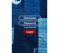 Password Book | Navy Blue Fabric Pattern Cover | 6x9" | 120 Pages: Classic Square Patch Design | Password Organizer with Website, Username, Password & Notes