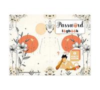 Password Book Organizer - Blocco note per indirizzi del sito web, diario password per account Internet, custode di accesso, gestione account portatile, registro sicuro per personale, lavoro e