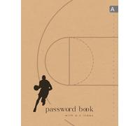 Password Book with A-Z Index: 8.5 x 11 Big Login Account Organizer Organizer with Alphabetical Labels | Large Print | Playing Basketball Silhouette Design Brown
