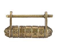 Password di lucchetto d'epoca cinese lucchetto, colore del rame che antico stile retrò combinazione di password, per cassetto portagioie scatola di gioielli