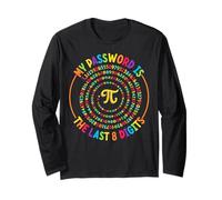 Password Last 8 Digits of Pi Design for Pi Day Maglia a Manica