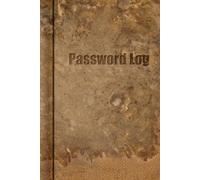 Password Log Book, 110 Pages, 6 x 9 inch, Faux Leather Paper Cover Design, 4 Pages per Letter, 4 Entries per Page, For Home or Office: Discrete Organizer with Leather-Style Paper Cover
