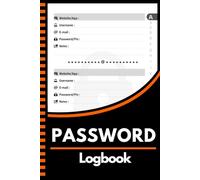 Password Logbook: Password Organizer & Login Tracker with alphabetical Tabs A-Z (6" x 9")